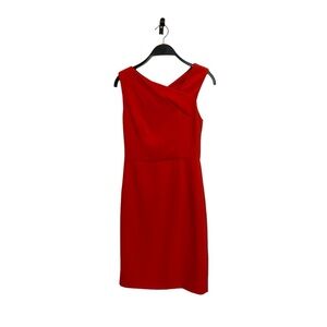 Halston Heritage Sheath Sleeveless Dress Size 2 Orang/Red